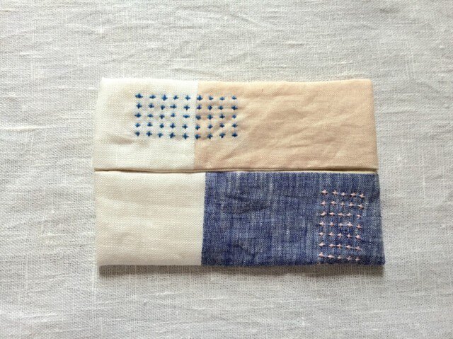ティッシュケース baby pink&blueの画像1枚目