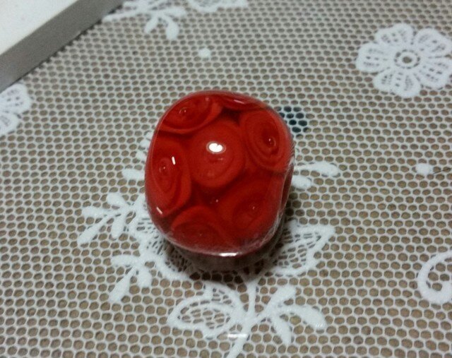 鬼灯いろ~蝋引き紐でのお仕立て無料の画像1枚目