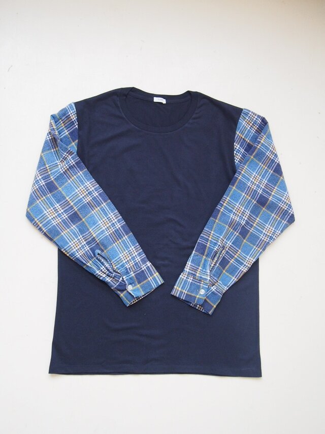 メンズサイズ　ネルスリーブＴシャツ2