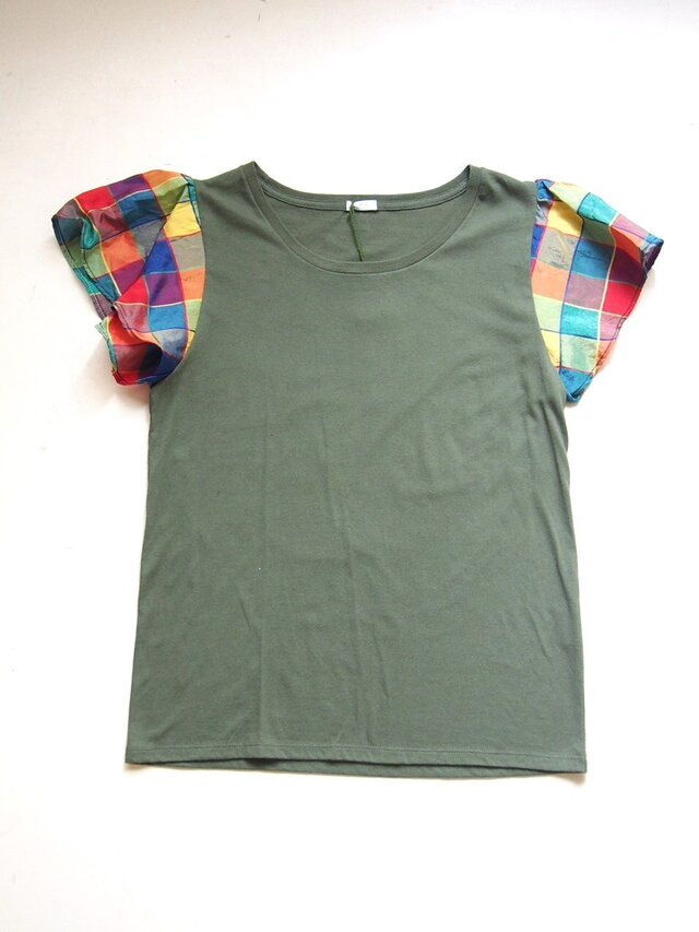 カーキヴィンテージバタフライ　Tシャツ