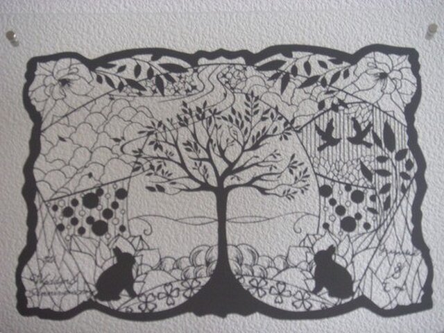 ☆月兎様ご依頼品☆ 切り絵:Anniversaryの画像1枚目