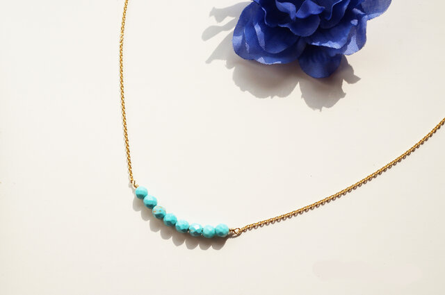 ターコイズネックレス Turquoise necklace N0011の画像1枚目