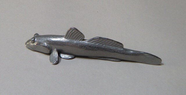 キーホルダー かぎ編み 魚 あみぐるみ ハゼ ハンドメイド - チャーム