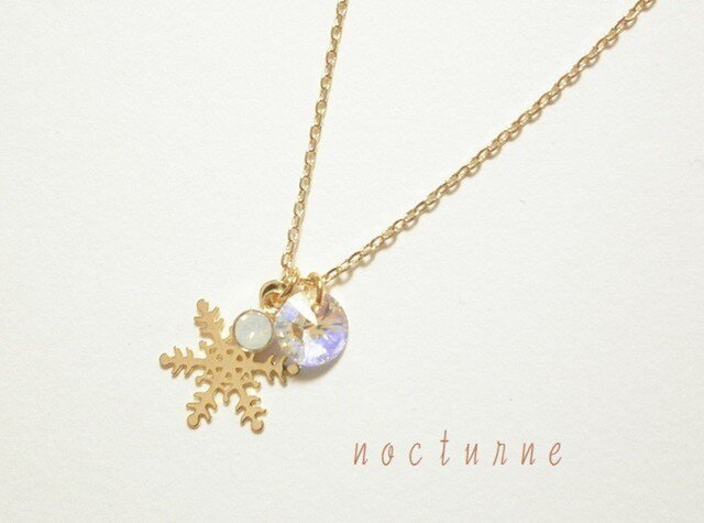雪の結晶のネックレス~Gold~の画像1枚目