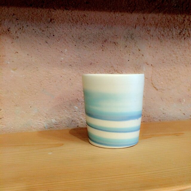 湯呑みB spiral 波の画像1枚目