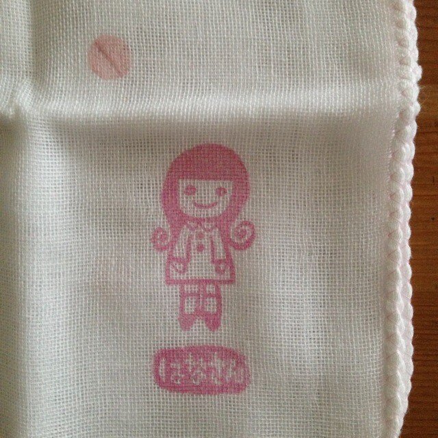 はんこのガーゼハンカチの画像1枚目