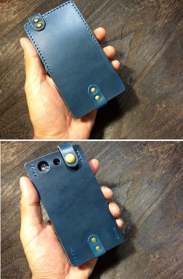 XperiaZ3CompactSO-02Gレザーケース青★縦下開の画像1枚目