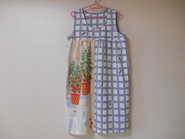 K様ご予約品★手拭いの涼しいワンピース★ほうずきの画像1枚目