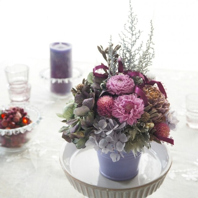 Mauve antique * アレンジメントの画像1枚目