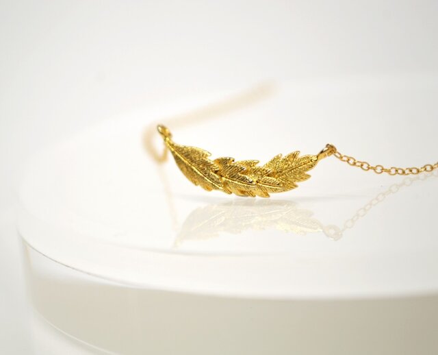 14kgf Feather Necklaceの画像1枚目