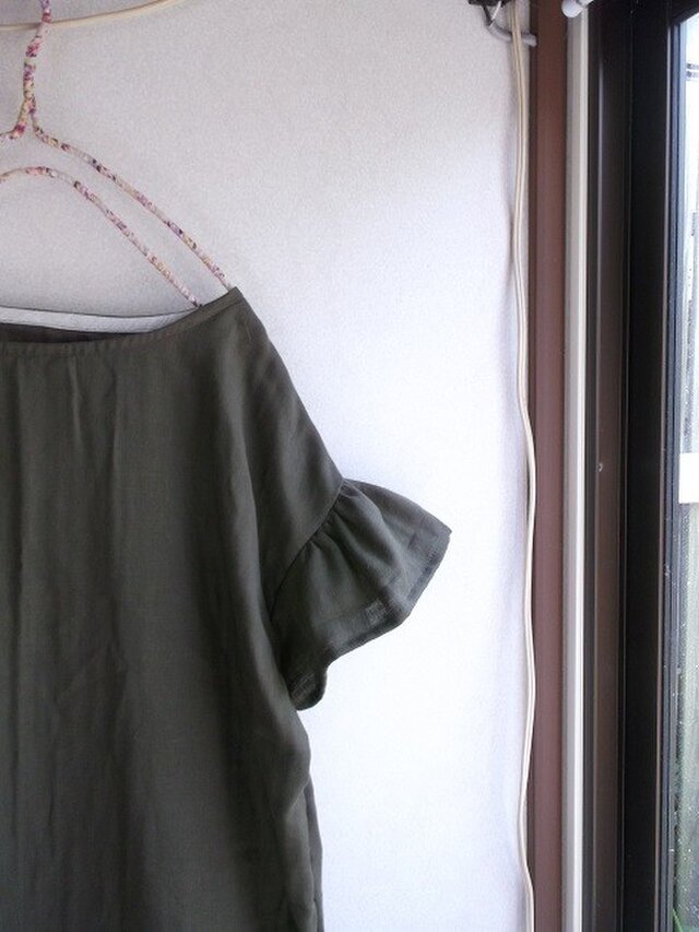 ダブルガーゼ袖ふんわりワンピースの画像1枚目