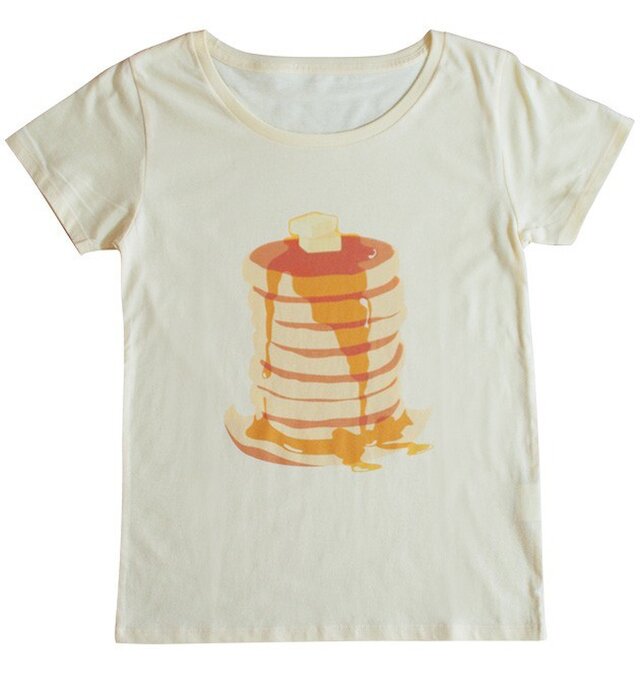 パンケーキハットのTシャツ(シャーベットイエロー)の画像1枚目
