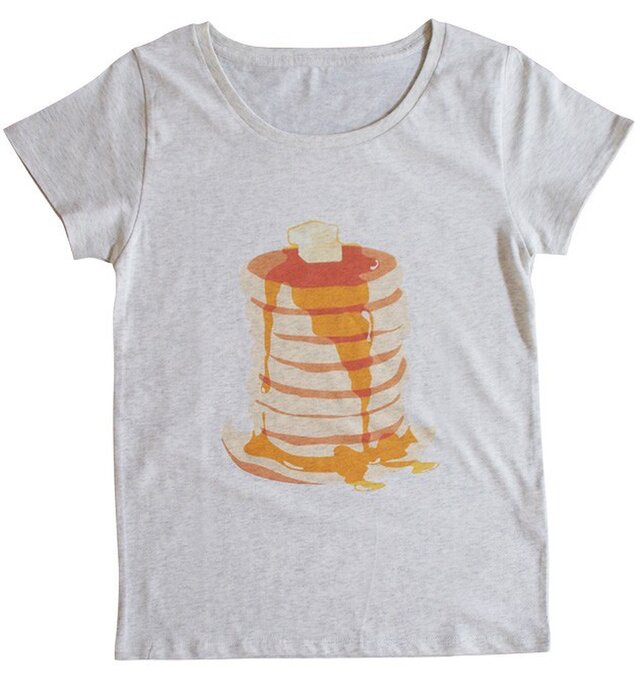 パンケーキハットのTシャツ(オートミール)の画像1枚目