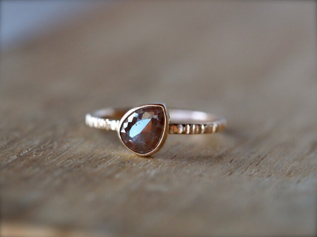 Acorn Brown Diamond Ringの画像1枚目