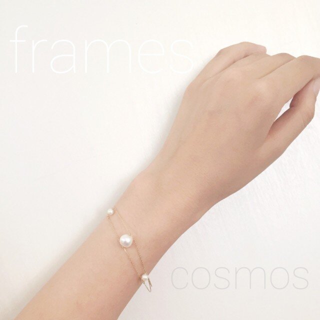 《Cosmos》淡水パールのブレスレットの画像1枚目