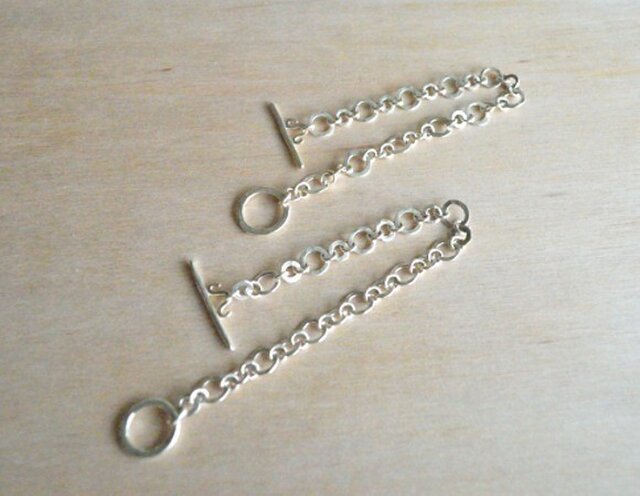 Silver Round Chain Braceletの画像1枚目