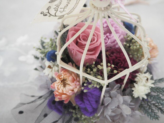 Azalée * 鳥かごアレンジメント の画像1枚目