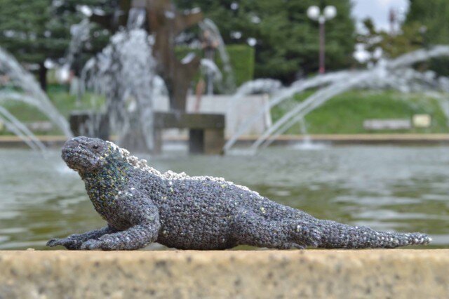 ウミイグアナのあみぐるみの画像1枚目
