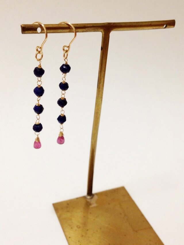 14kgf【jewelry series】ラピスラズリ×ピンクトルマリン | iichi 日々