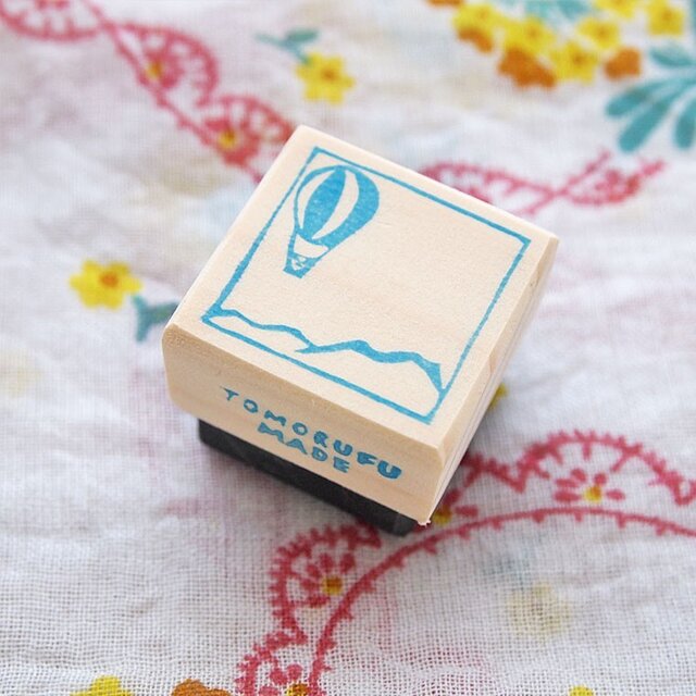 消しゴムはんこ「気球」の画像1枚目