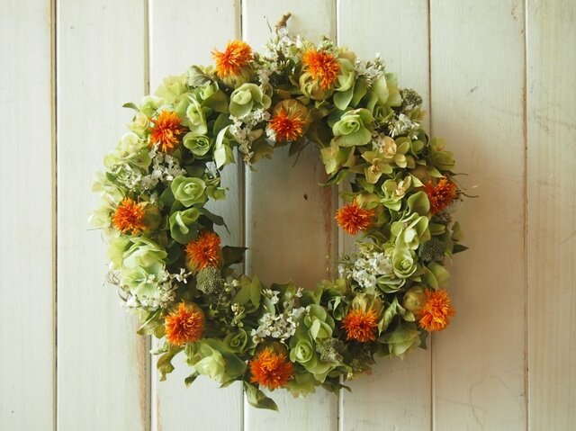 オレガノと紅花のリースⅡの画像1枚目