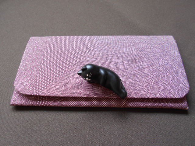 <訳あり>リメイク*札入れ*茶江戸小紋の画像1枚目