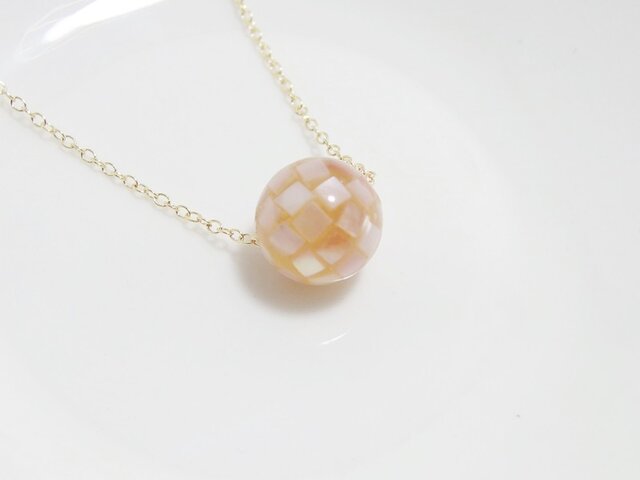 *K14GF**N45 モザイクシェル(ピンクブラウン色)Nの画像1枚目