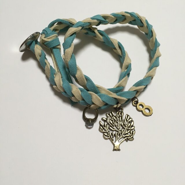 秋色フィッシュボーンブレスレットの画像1枚目