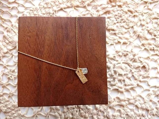 【受注生産】Necklace■Star Dust■Labradorite & squareの画像1枚目
