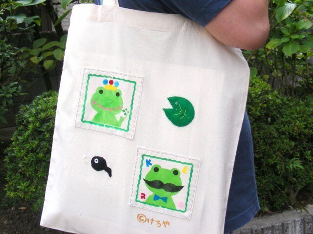 ケロちゃん トートバック(大)の画像1枚目