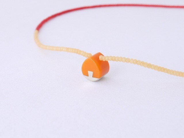 ネックレス Drop mini Orange S02の画像1枚目