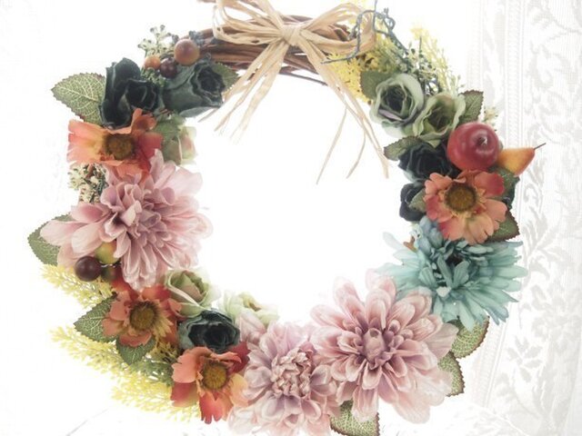 SOLD OUT*優しい森のコスモスのリースの画像1枚目