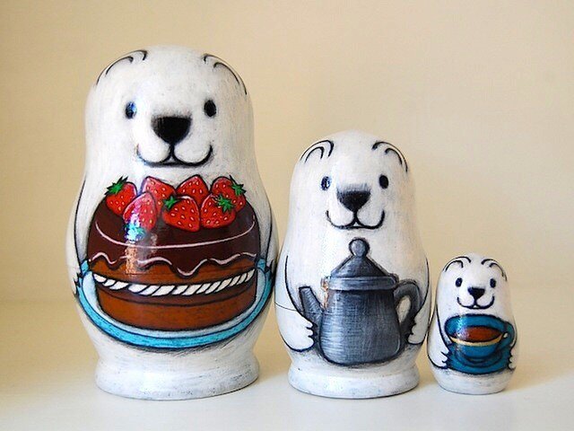 Kumaカフェ♪マトリョーシカ♪白くま | iichi 日々の暮らしを心地よく
