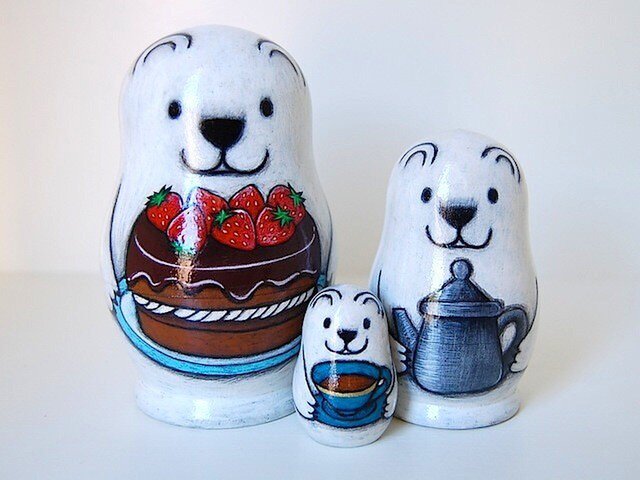 Kumaカフェ♪マトリョーシカ♪白くま | iichi 日々の暮らしを心地よく