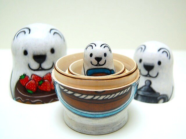 Kumaカフェ♪マトリョーシカ♪白くま | iichi 日々の暮らしを心地よく