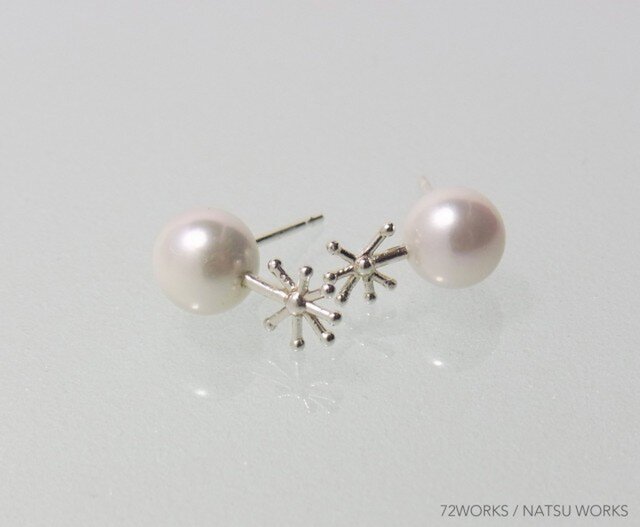 Morning dew Pearl Earringの画像1枚目