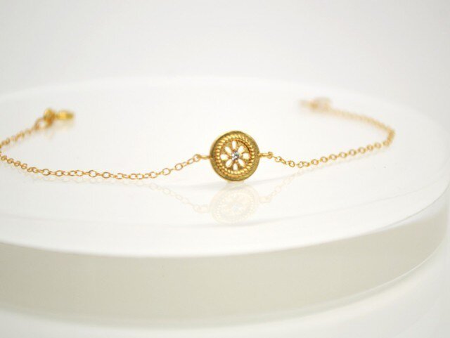 14kgf Flower Round Braceletの画像1枚目
