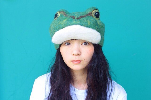 アマガエルのハンチング帽子の画像1枚目