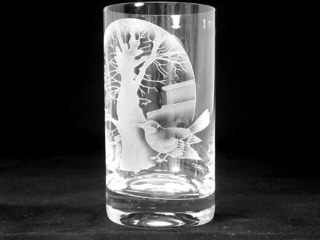 懐かし山グラス｢御岳山・ヤマガラ｣ | iichi 日々の暮らしを心地よく