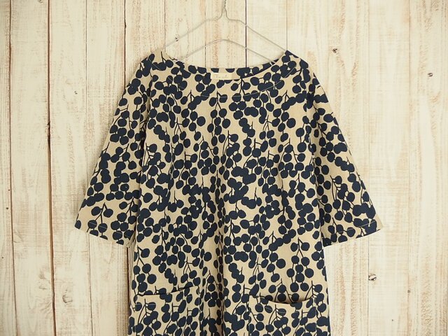 シンプルワンピース(No.04/木の実ネイビー)の画像1枚目