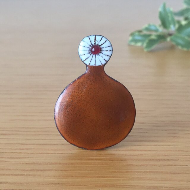 七宝ブローチ「いちりん」の画像1枚目