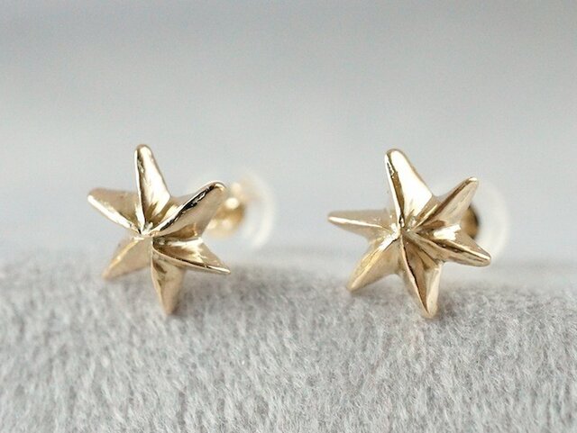 K10 Star earringsの画像1枚目