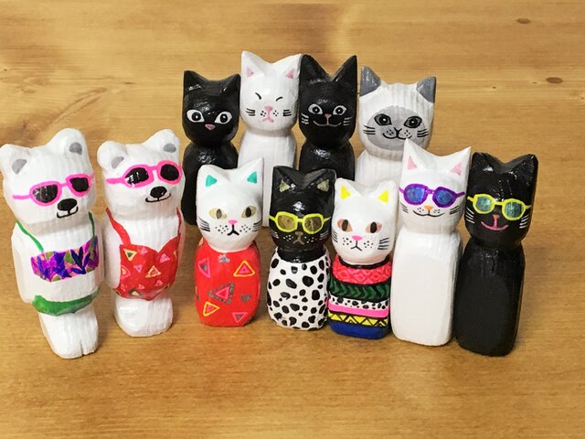 木彫り猫 黒猫 | iichi 日々の暮らしを心地よくするハンドメイドや