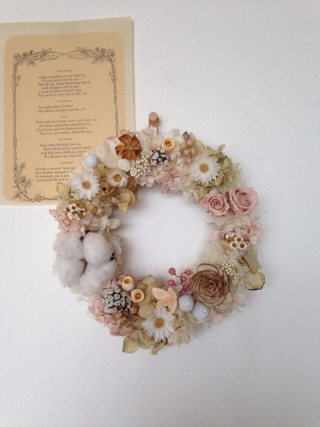 pink アンティーク wreath