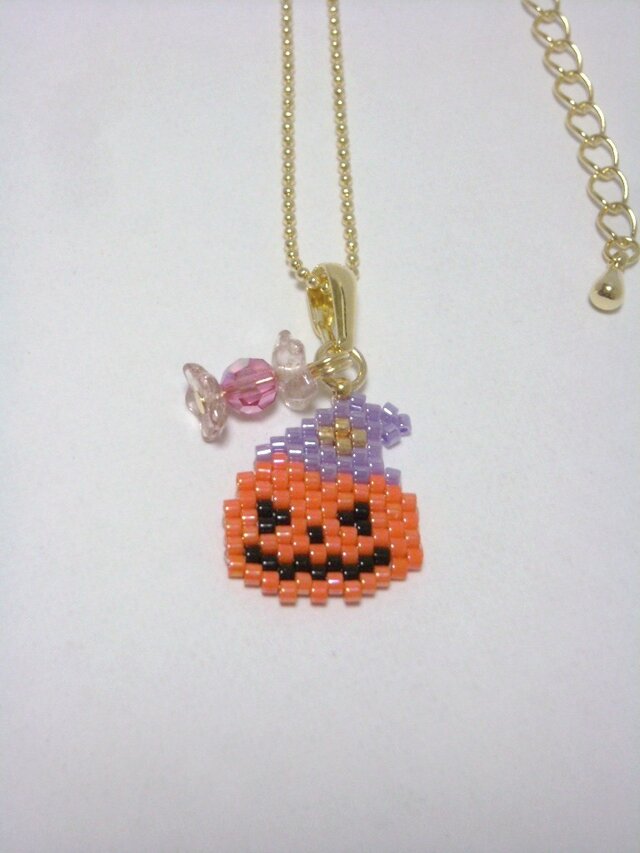 ハロウィンネックレス(Gold)☆かぼちゃ☆の画像1枚目