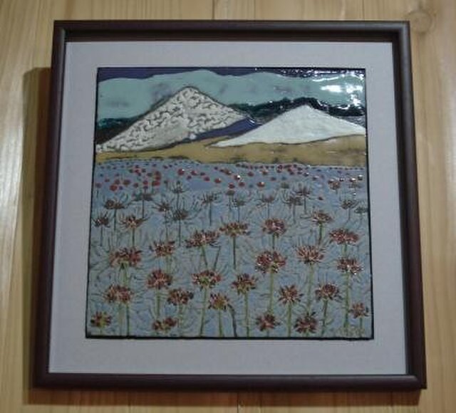 陶板画 赤い季・とき （曼珠沙華） | iichi 日々の暮らしを心地よく