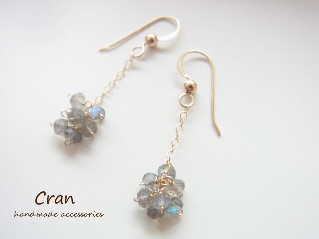 14kgf:ラブラドライト*candy*ピアス(イヤリング）№3059 | iichi 日々の