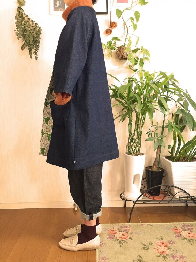 12オンスデニム一重仕立てハーフコート SALE! | iichi 日々の暮らしを