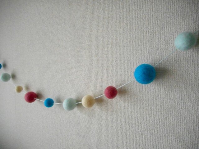 Felt ball garland 【Emily】の画像1枚目