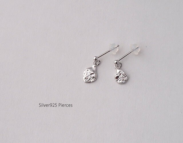 SV925不揃いなシンプルピアス【1点もの】の画像1枚目